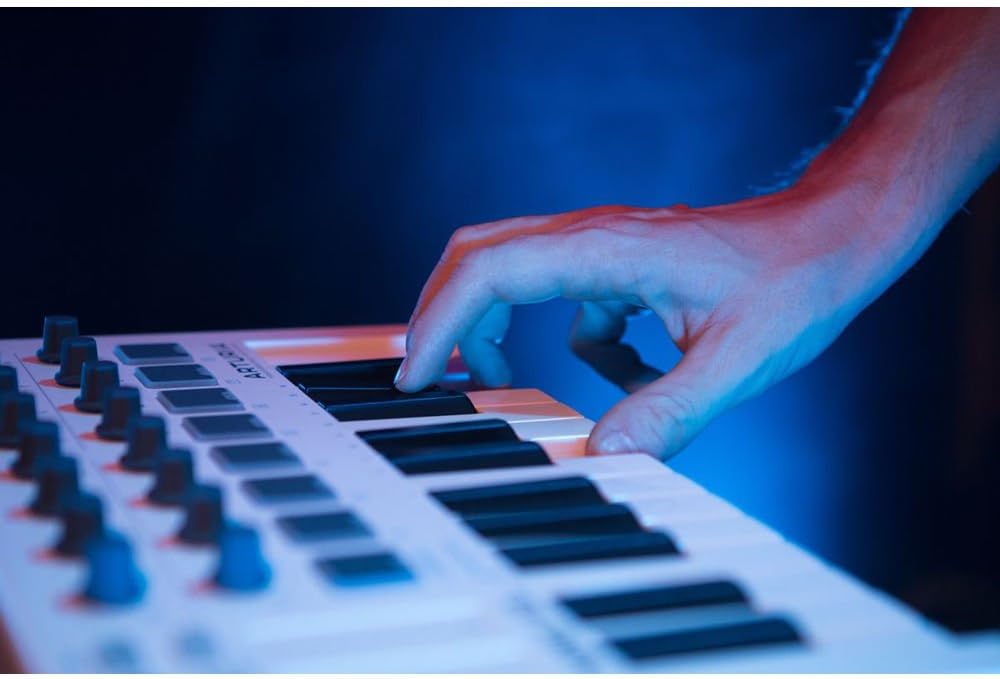 Arturia MINILAB MKII Universal MIDI Controller MiniLab MkII Keyboard Controller Features a Great-Feeling Keybed with 25 Slim Keys, 16 Knobs, 8 Pads and Touch Controls in a Space Saving Package