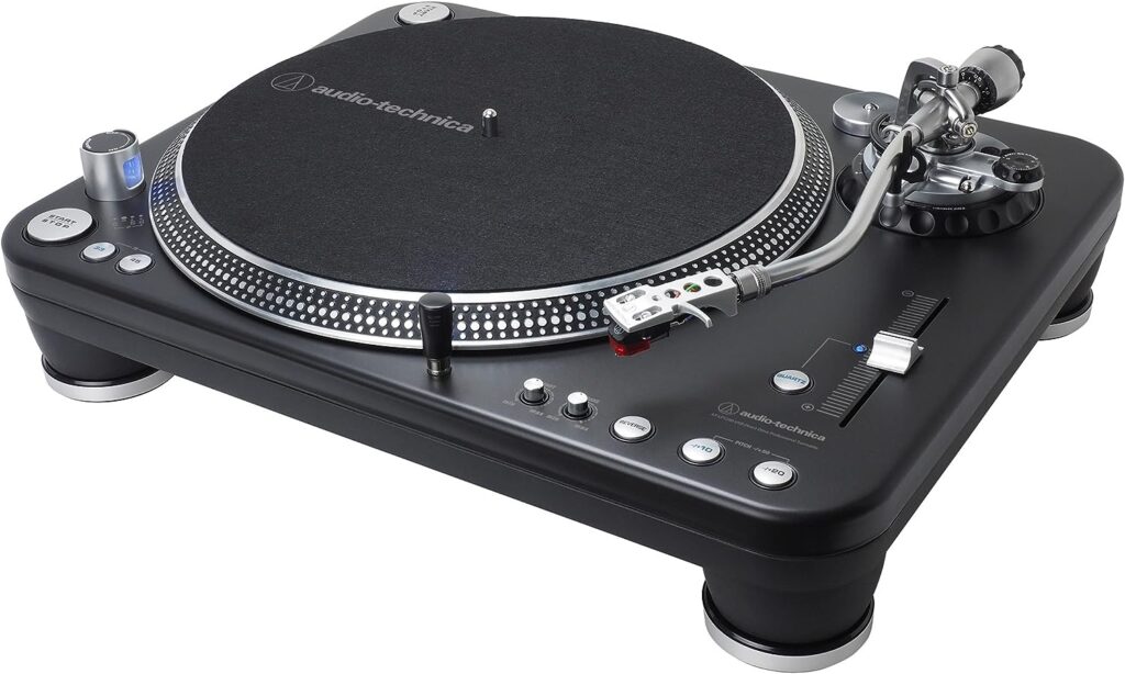 Audio-Technica ATLP1240USBXP Direct-Drive Professional DJ Turntable (USB  Analog), Black, Selectable 33 -1/3, 45, and 78 RPM Speeds, High-torque, Multipole Motor, Convert Vinyl to Digital