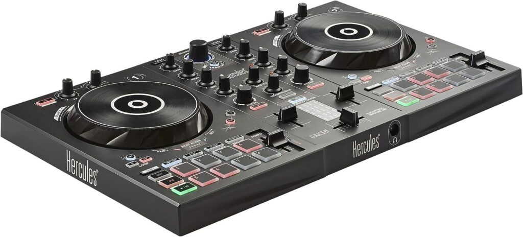 Hercules DJ Control Inpulse 300 | 2 Channel USB Controller, with Beatmatch Guide, DJ Academy and Full DJ Software DJUCED Included