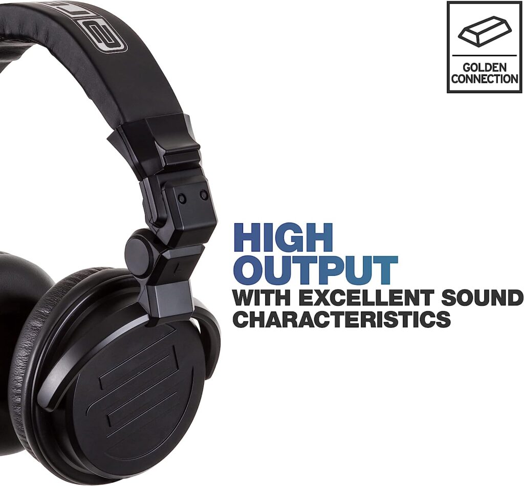 Reloop RH-2500 Professional DJ Headphones, Folding, Closed, Black