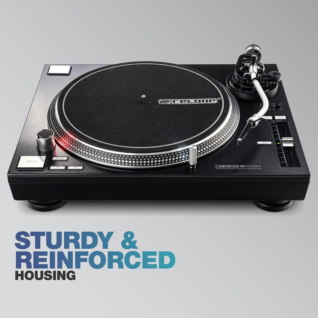 Reloop RP-7000 MK2 Professional Upper Torque Turntable System, Black