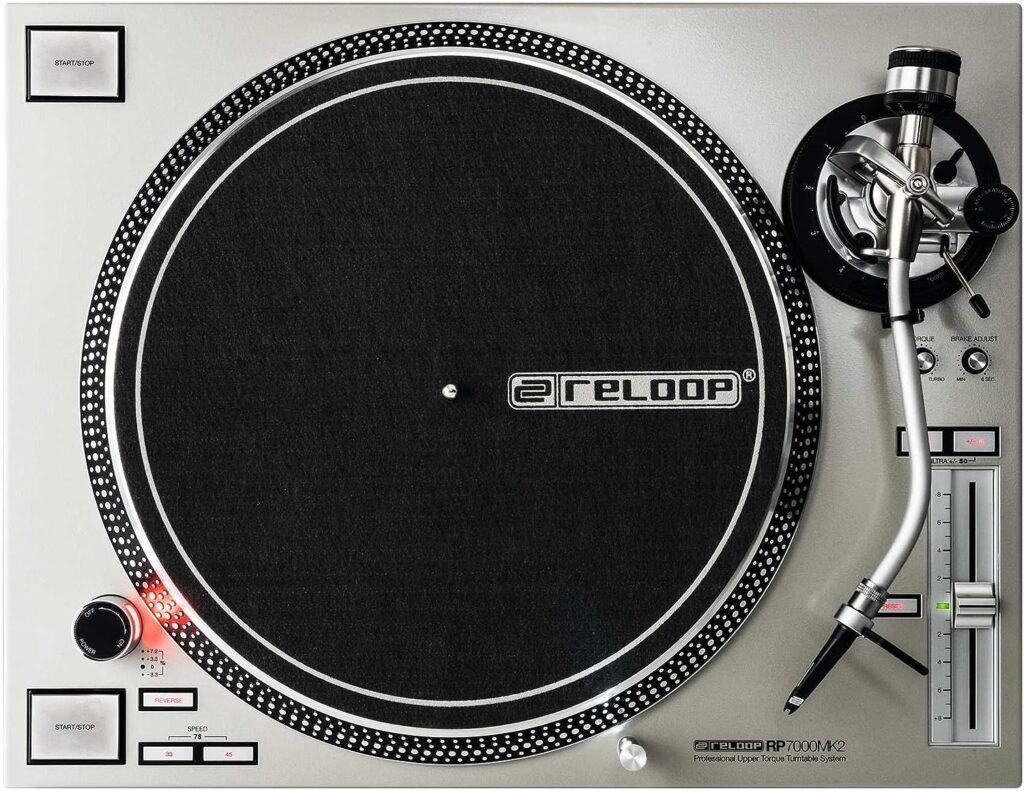 Reloop RP-7000 MK2 Professional Upper Torque Turntable System, Silver