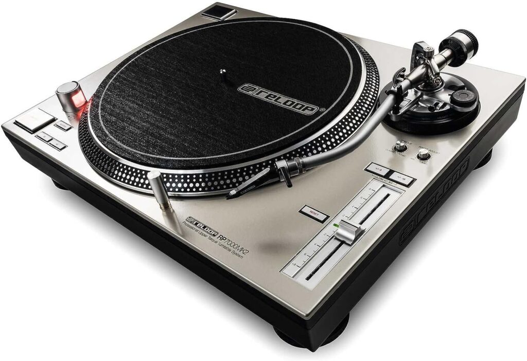 Reloop RP-7000 MK2 Professional Upper Torque Turntable System, Silver