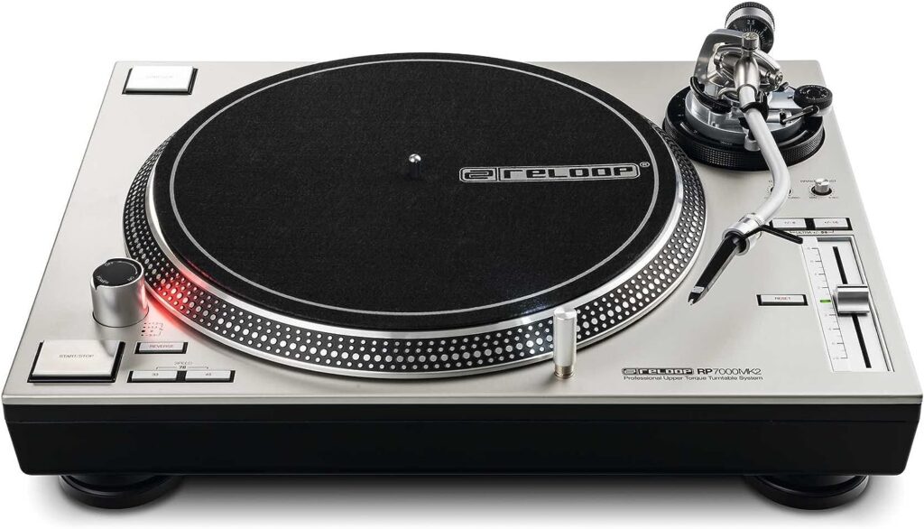 Reloop RP-7000 MK2 Professional Upper Torque Turntable System, Silver