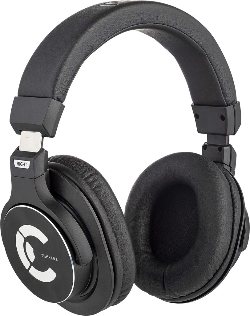 TUNICAL Over-Ear Headphones for Studio Recording Tracking Mixing Podcast Production, Digital Piano, Closed Back Comfortable DJ Earphones, Featuring 45mm Drivers and Isolating Earcups